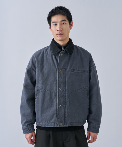 B.C STOCK(ベーセーストック)の「《追加》【PLANET OF EARTH】ヘビーダック パテッドブルゾン(ブルゾン・メンズ・ブラック/ネイビー/ブラウン・MEDIUM/LARGE)」の3枚目の写真