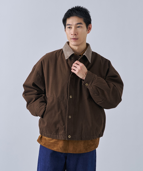 B.C STOCK(ベーセーストック)の「《追加》【PLANET OF EARTH】ヘビーダック パテッドブルゾン(ブルゾン・メンズ・ブラック/ネイビー/ブラウン・MEDIUM/LARGE)」の1枚目の写真