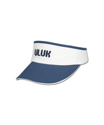 ULUK（ユルク）の「エッセンシャルボリューム刺繍配色サンキャップ_Blue（サンバイザー）」