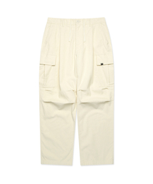 CORDUROY WIDE CARGO PANTS ivory
