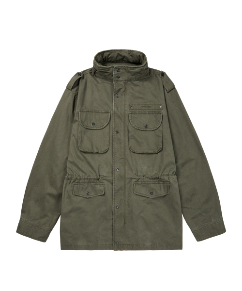 AAKAM(アーカム)の「Washed Field Jacket (Khaki)(ミリタリージャケット・レディース・その他・1/2)」の1枚目の写真