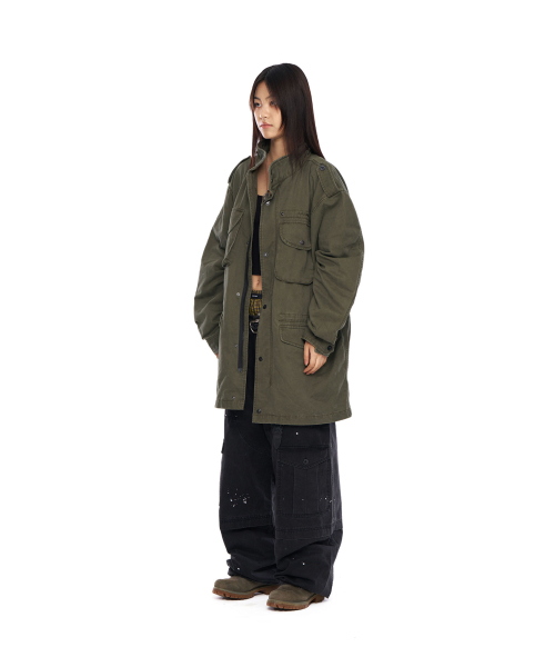 AAKAM(アーカム)の「Washed Field Jacket (Khaki)(ミリタリージャケット・レディース・その他・1/2)」の3枚目の写真