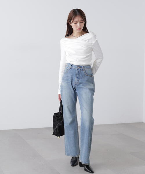 FREE'S MART(フリーズマート)の「◆〈MFM〉オフショルミニ裏毛カットソー(Tシャツ/カットソー・レディース・ホワイト/グレー系その他/イエロー・FREE)」の9枚目の写真