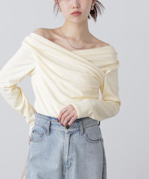 FREE'S MART(フリーズマート)の「◆〈MFM〉オフショルミニ裏毛カットソー(Tシャツ/カットソー・レディース・ホワイト/グレー系その他/イエロー・FREE)」の13枚目の写真