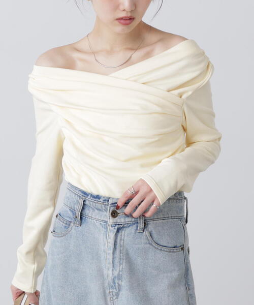 FREE'S MART(フリーズマート)の「◆〈MFM〉オフショルミニ裏毛カットソー(Tシャツ/カットソー・レディース・ホワイト/グレー系その他/イエロー・FREE)」の16枚目の写真