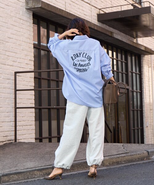 RIVE DROITE（リヴドロワ）の「【インフルエンサーYossshiiii企画】バックロゴワイドシャツ（シャツ/ブラウス・レディース・サックスブルー/ホワイト/ピンク・FREE）」の18枚目の写真