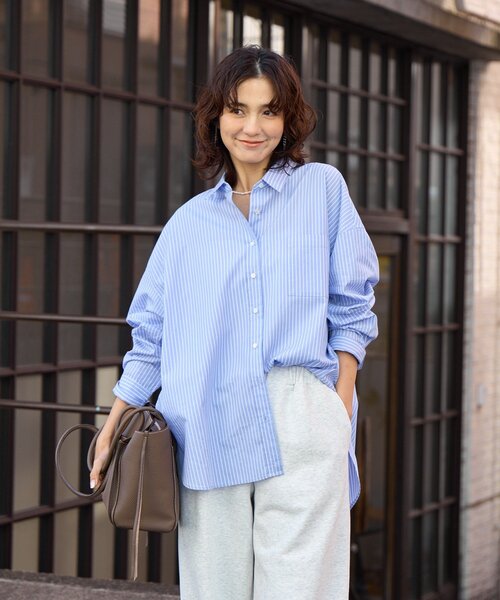 RIVE DROITE（リヴドロワ）の「【インフルエンサーYossshiiii企画】バックロゴワイドシャツ（シャツ/ブラウス・レディース・サックスブルー/ホワイト/ピンク・FREE）」の19枚目の写真