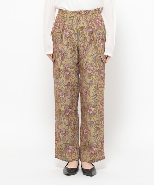mysty woman（ミスティウーマン）の「花柄ゴブランパンツ　659243（その他パンツ・レディース・ベージュ/ブルー・FREE）」の7枚目の写真