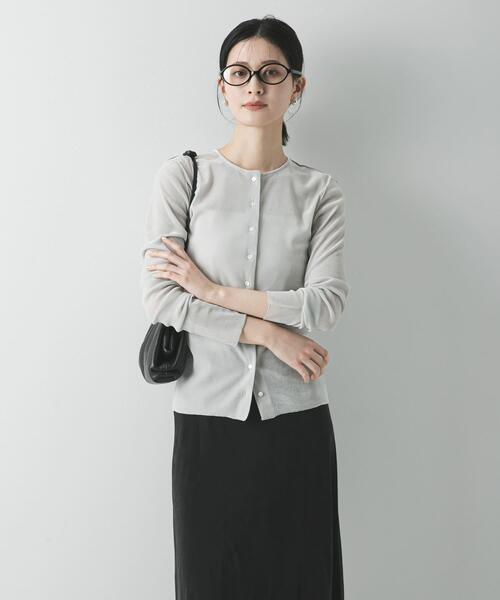 URBAN RESEARCH（アーバンリサーチ）の「シアーフロッキーコンパクトカーディガン（カーディガン/ボレロ・レディース・ピンク/ライトグレー/カーキ・FREE）」の11枚目の写真