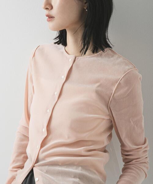 URBAN RESEARCH（アーバンリサーチ）の「シアーフロッキーコンパクトカーディガン（カーディガン/ボレロ・レディース・ピンク/ライトグレー/カーキ・FREE）」の5枚目の写真