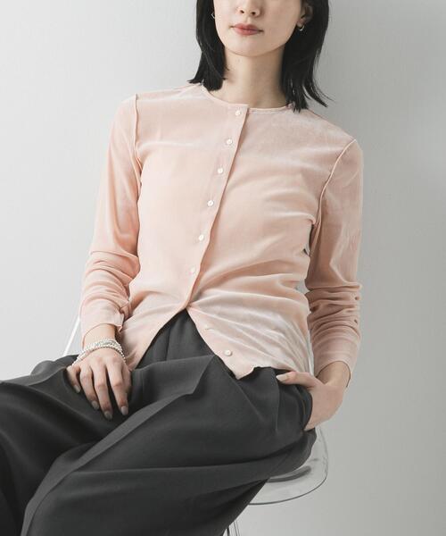 URBAN RESEARCH（アーバンリサーチ）の「シアーフロッキーコンパクトカーディガン（カーディガン/ボレロ・レディース・ピンク/ライトグレー/カーキ・FREE）」の7枚目の写真