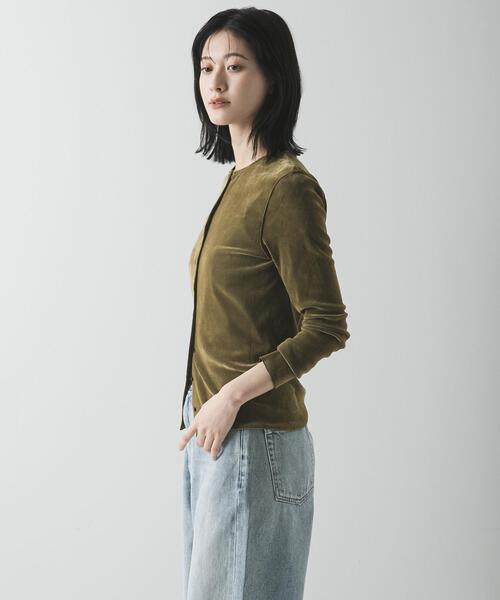 URBAN RESEARCH（アーバンリサーチ）の「シアーフロッキーコンパクトカーディガン（カーディガン/ボレロ・レディース・ピンク/ライトグレー/カーキ・FREE）」の17枚目の写真