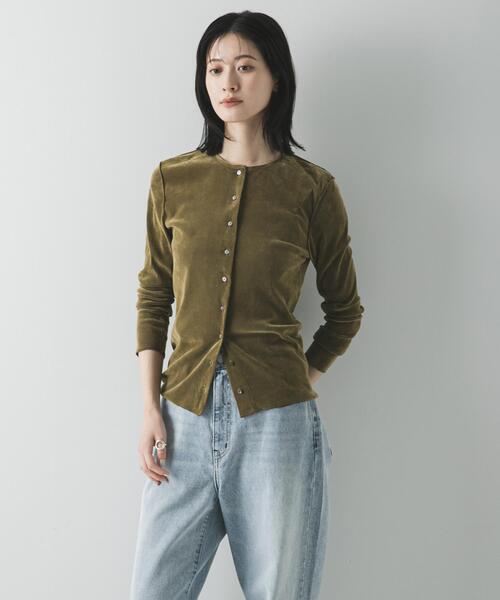 URBAN RESEARCH（アーバンリサーチ）の「シアーフロッキーコンパクトカーディガン（カーディガン/ボレロ・レディース・ピンク/ライトグレー/カーキ・FREE）」の18枚目の写真