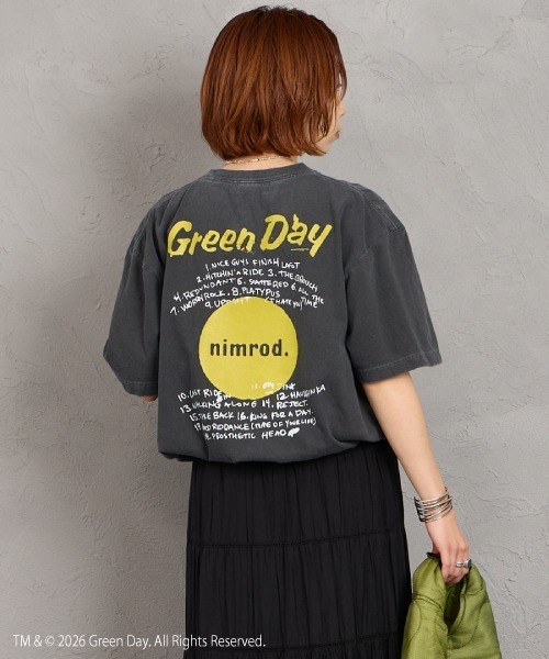 GOOD ROCK SPEED（グッドロックスピード）の「[GOOD ROCK SPEED/グッドロックスピード] 別注 GREEN DAY ロックプリントTシャツ(NIMOROD)【追加】（Tシャツ/カットソー・レディース・チャコールグレー・M/L/XL）」の5枚目の写真