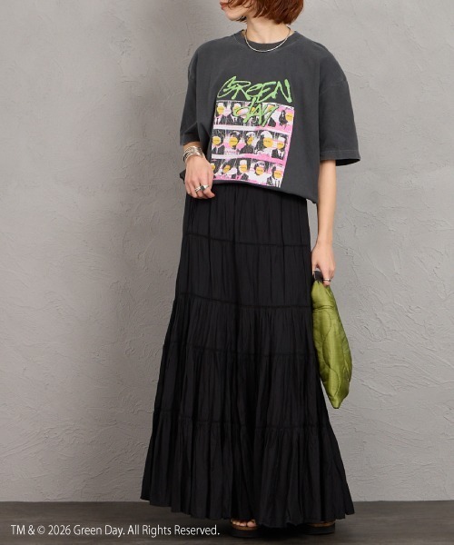 GOOD ROCK SPEED（グッドロックスピード）の「[GOOD ROCK SPEED/グッドロックスピード] 別注 GREEN DAY ロックプリントTシャツ(NIMOROD)【追加】（Tシャツ/カットソー・レディース・チャコールグレー・M/L/XL）」の6枚目の写真