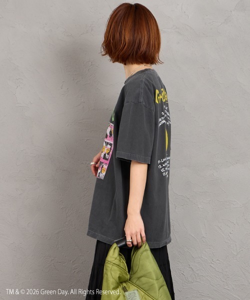 GOOD ROCK SPEED（グッドロックスピード）の「[GOOD ROCK SPEED/グッドロックスピード] 別注 GREEN DAY ロックプリントTシャツ(NIMOROD)【追加】（Tシャツ/カットソー・レディース・チャコールグレー・M/L/XL）」の9枚目の写真