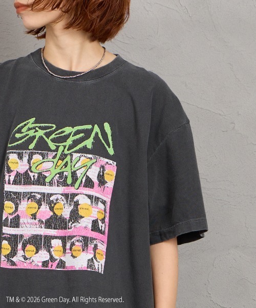 GOOD ROCK SPEED（グッドロックスピード）の「[GOOD ROCK SPEED/グッドロックスピード] 別注 GREEN DAY ロックプリントTシャツ(NIMOROD)【追加】（Tシャツ/カットソー・レディース・チャコールグレー・M/L/XL）」の11枚目の写真
