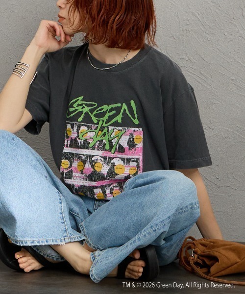 GOOD ROCK SPEED（グッドロックスピード）の「[GOOD ROCK SPEED/グッドロックスピード] 別注 GREEN DAY ロックプリントTシャツ(NIMOROD)【追加】（Tシャツ/カットソー・レディース・チャコールグレー・M/L/XL）」の14枚目の写真