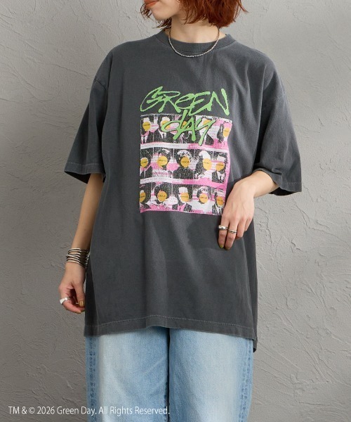 GOOD ROCK SPEED（グッドロックスピード）の「[GOOD ROCK SPEED/グッドロックスピード] 別注 GREEN DAY ロックプリントTシャツ(NIMOROD)【追加】（Tシャツ/カットソー・レディース・チャコールグレー・M/L/XL）」の21枚目の写真