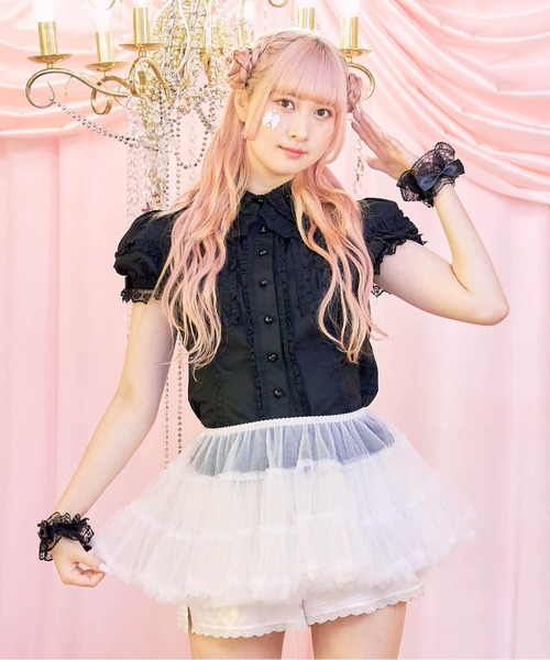 BODYLINE(ボディライン)の「ソフトチュチュパニエ(スカート・レディース・ブラック/ホワイト/オフホワイト・M)」の2枚目の写真