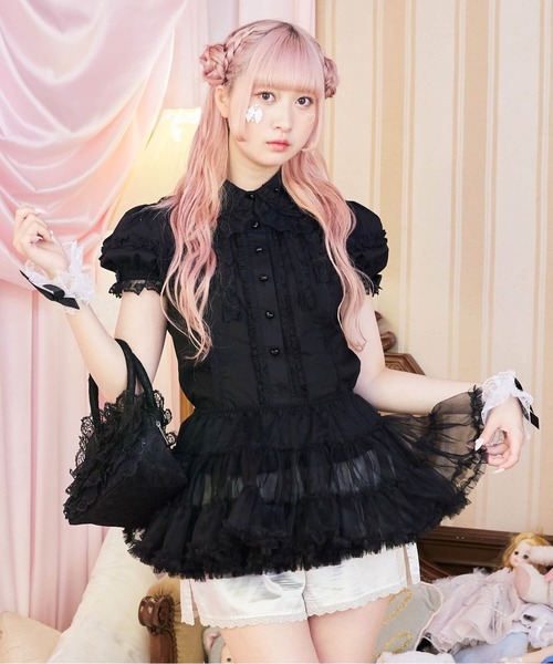 BODYLINE(ボディライン)の「ソフトチュチュパニエ(スカート・レディース・ブラック/ホワイト/オフホワイト・M)」の15枚目の写真