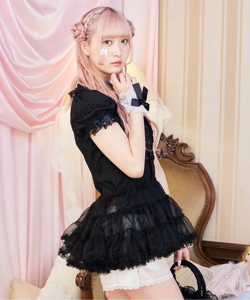 BODYLINE(ボディライン)の「ソフトチュチュパニエ(スカート・レディース・ブラック/ホワイト/オフホワイト・M)」の16枚目の写真