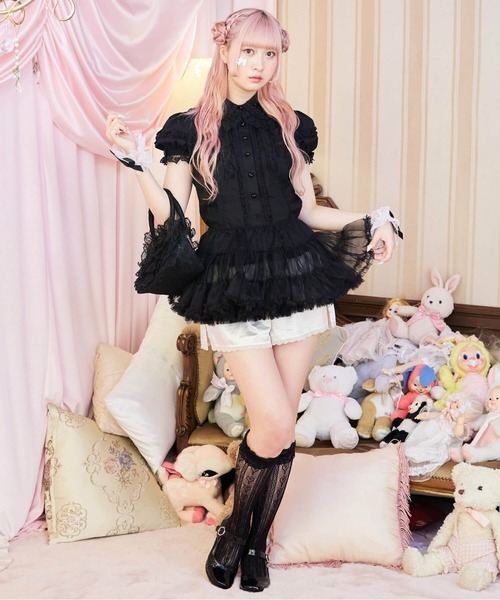 BODYLINE(ボディライン)の「ソフトチュチュパニエ(スカート・レディース・ブラック/ホワイト/オフホワイト・M)」の18枚目の写真