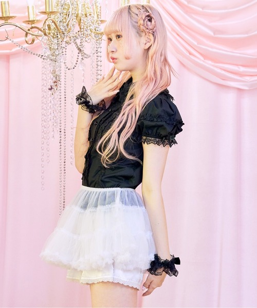 BODYLINE(ボディライン)の「ソフトチュチュパニエ(スカート・レディース・ブラック/ホワイト/オフホワイト・M)」の10枚目の写真