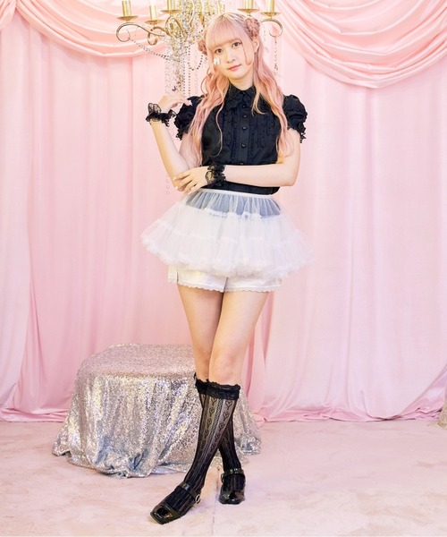 BODYLINE(ボディライン)の「ソフトチュチュパニエ(スカート・レディース・ブラック/ホワイト/オフホワイト・M)」の14枚目の写真