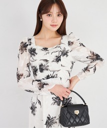 tocco closet（トッコ　クローゼット）の「【ZOZO限定】モノトーンシアーフラワーワンピース（ワンピース）」