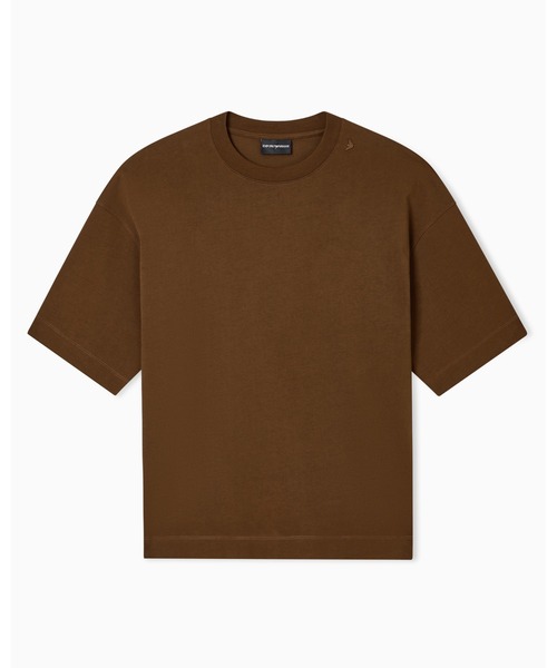 EMPORIO ARMANI(エンポリオアルマーニ)の「<オンライン限定>【エンポリオ アルマーニ】オーバーサイズTシャツ ヘビージャージー マイクロイーグル刺繍(Tシャツ/カットソー・メンズ・ネイビー/ブラウン・LARGE/MEDIUM/SMALL/X-SMALL/XX-LARGE/X-LARGE)」の7枚目の写真
