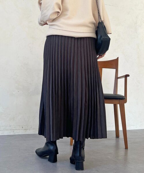 un dix cors（アンディコール）の「アコーディオンプリーツスカート（スカート・レディース・チャコールグレー/ブルー/ベージュ・FREE）」の14枚目の写真