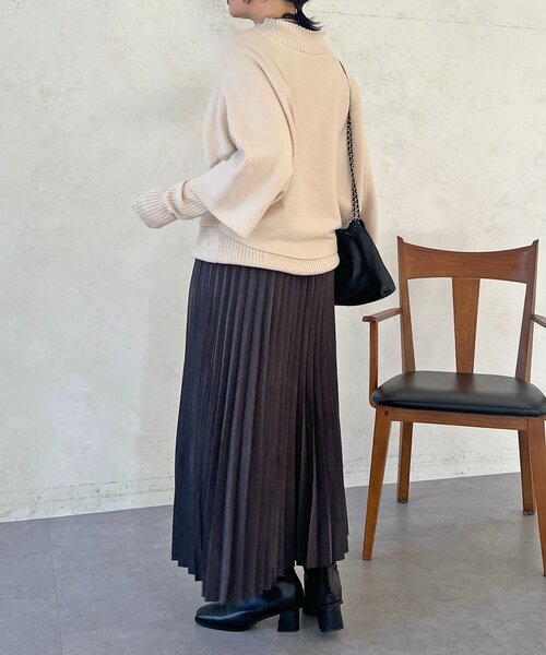 un dix cors（アンディコール）の「アコーディオンプリーツスカート（スカート・レディース・チャコールグレー/ブルー/ベージュ・FREE）」の18枚目の写真