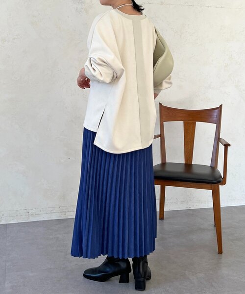 un dix cors（アンディコール）の「アコーディオンプリーツスカート（スカート・レディース・チャコールグレー/ブルー/ベージュ・FREE）」の9枚目の写真