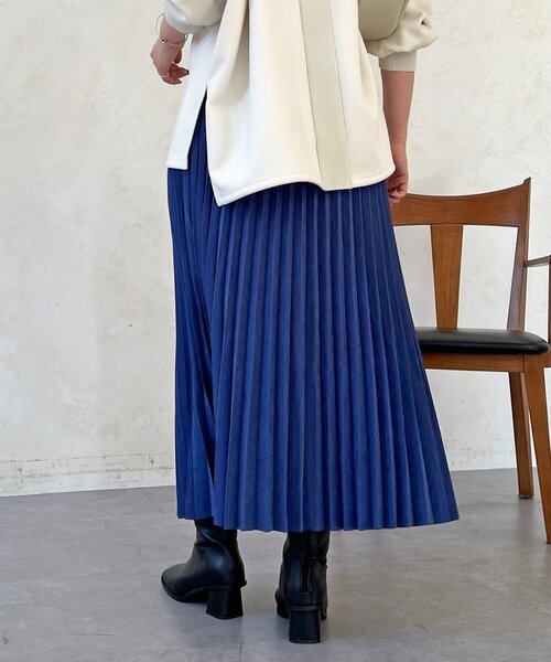 un dix cors（アンディコール）の「アコーディオンプリーツスカート（スカート・レディース・チャコールグレー/ブルー/ベージュ・FREE）」の11枚目の写真