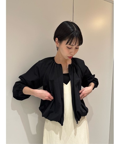 ESTNATION（エストネーション）の「ESTNATION / タックギャザー バルーンブルゾン（ブルゾン・レディース・オフホワイト/ブラック・FREE）」の20枚目の写真