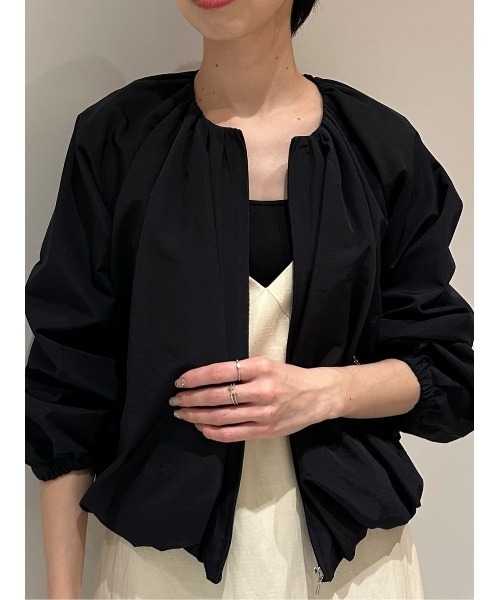 ESTNATION（エストネーション）の「ESTNATION / タックギャザー バルーンブルゾン（ブルゾン・レディース・オフホワイト/ブラック・FREE）」の21枚目の写真