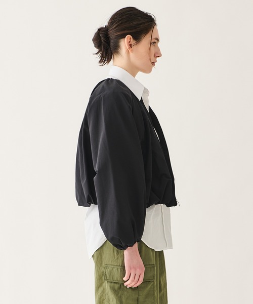 ESTNATION（エストネーション）の「ESTNATION / タックギャザー バルーンブルゾン（ブルゾン・レディース・オフホワイト/ブラック・FREE）」の15枚目の写真