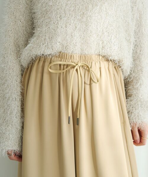 Editt by YECCA VECCA(エディットバイイェッカヴェッカ)の「コクーンドレープワイドパンツ(その他パンツ・レディース・ベージュ/ブラック/ライトベージュ・FREE)」の6枚目の写真