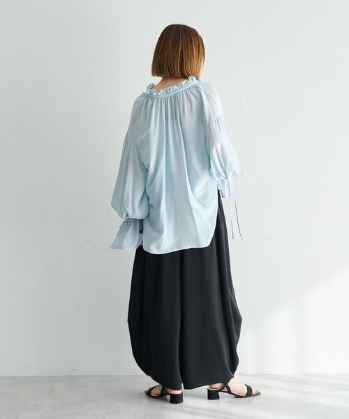 Editt by YECCA VECCA(エディットバイイェッカヴェッカ)の「コクーンドレープワイドパンツ(その他パンツ・レディース・ベージュ/ブラック/ライトベージュ・FREE)」の14枚目の写真