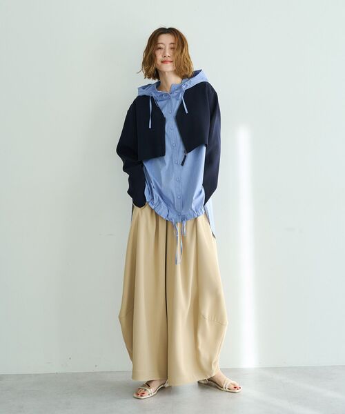 Editt by YECCA VECCA(エディットバイイェッカヴェッカ)の「コクーンドレープワイドパンツ(その他パンツ・レディース・ベージュ/ブラック/ライトベージュ・FREE)」の15枚目の写真