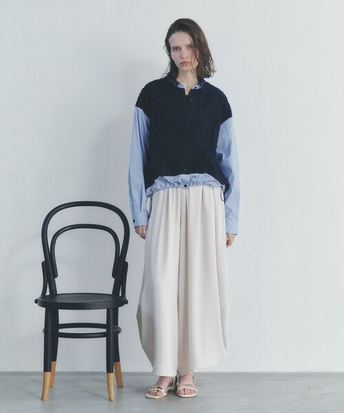 Editt by YECCA VECCA(エディットバイイェッカヴェッカ)の「コクーンドレープワイドパンツ(その他パンツ・レディース・ベージュ/ブラック/ライトベージュ・FREE)」の18枚目の写真