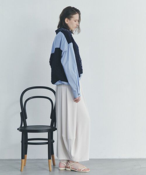 Editt by YECCA VECCA(エディットバイイェッカヴェッカ)の「コクーンドレープワイドパンツ(その他パンツ・レディース・ベージュ/ブラック/ライトベージュ・FREE)」の19枚目の写真