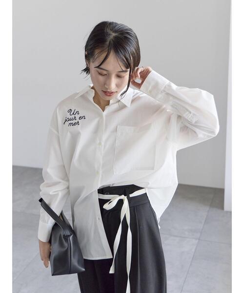 Te chichi(テチチ)の「ポイント刺繍シャツ《2026 spring catalog item》(シャツ/ブラウス・レディース・ストライプ/チェック/オフホワイト・F)」の10枚目の写真