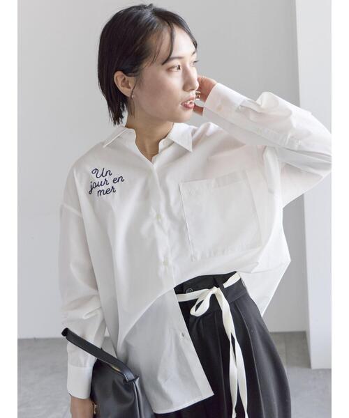 Te chichi(テチチ)の「ポイント刺繍シャツ《2026 spring catalog item》(シャツ/ブラウス・レディース・ストライプ/チェック/オフホワイト・F)」の11枚目の写真