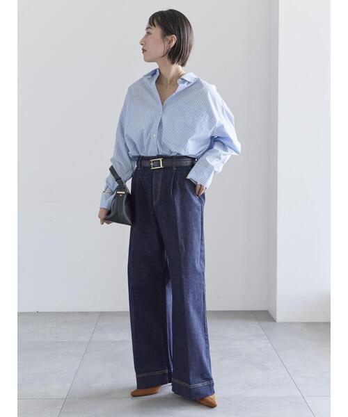 Te chichi(テチチ)の「ポイント刺繍シャツ《2026 spring catalog item》(シャツ/ブラウス・レディース・ストライプ/チェック/オフホワイト・F)」の20枚目の写真