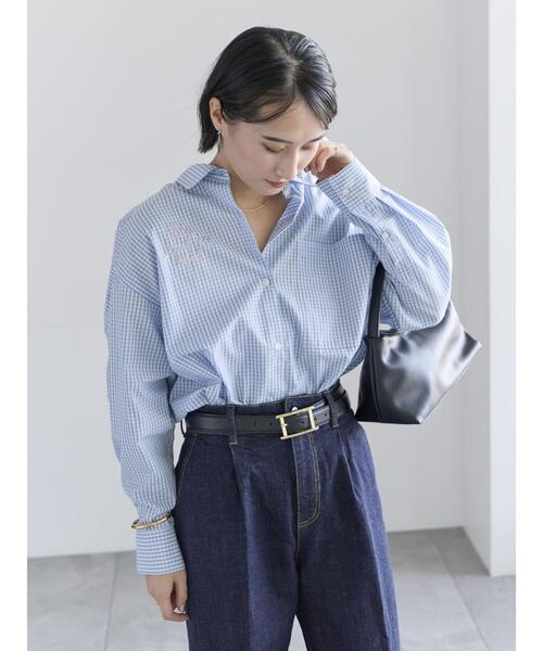 Te chichi(テチチ)の「ポイント刺繍シャツ《2026 spring catalog item》(シャツ/ブラウス・レディース・ストライプ/チェック/オフホワイト・F)」の22枚目の写真