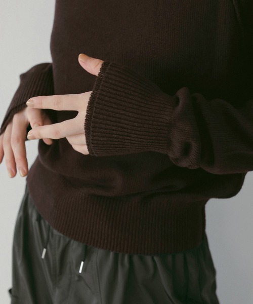 anuke(アンヌーク)の「Raglan Crewneck Knit(ニット/セーター・レディース・ブラウン/ライトグリーン/ナチュラル・FREE)」の8枚目の写真