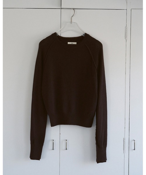 anuke(アンヌーク)の「Raglan Crewneck Knit(ニット/セーター・レディース・ブラウン/ライトグリーン/ナチュラル・FREE)」の14枚目の写真