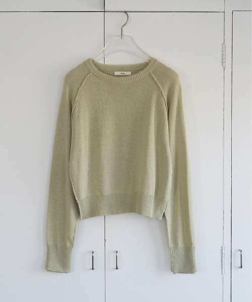 anuke(アンヌーク)の「Raglan Crewneck Knit(ニット/セーター・レディース・ブラウン/ライトグリーン/ナチュラル・FREE)」の16枚目の写真